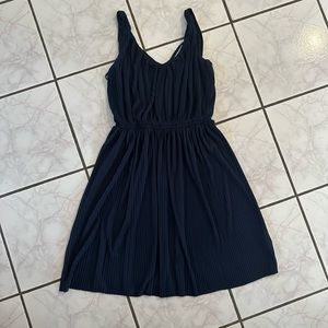 & other stories navy blue dress